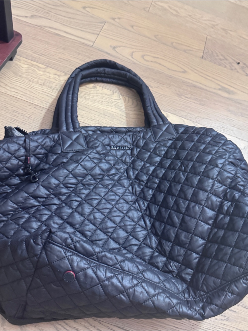 MZ Wallace Quilted Navy Large Tote Bag